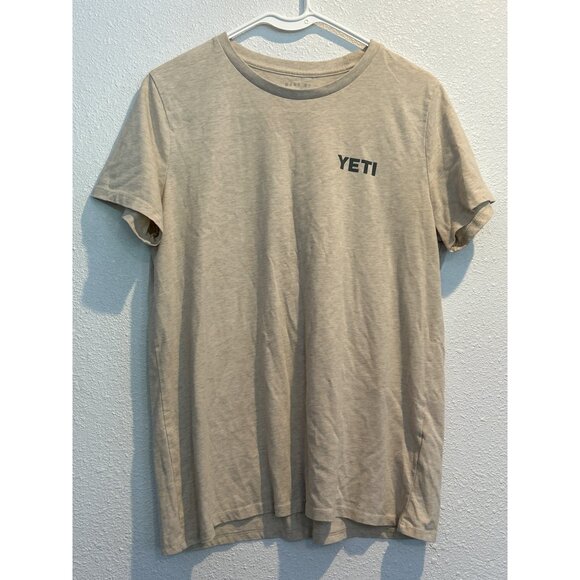YETI WOMENS LARGE Bear Mountain Short Sleeve T-Shirt Gray - Picture 1 of 4